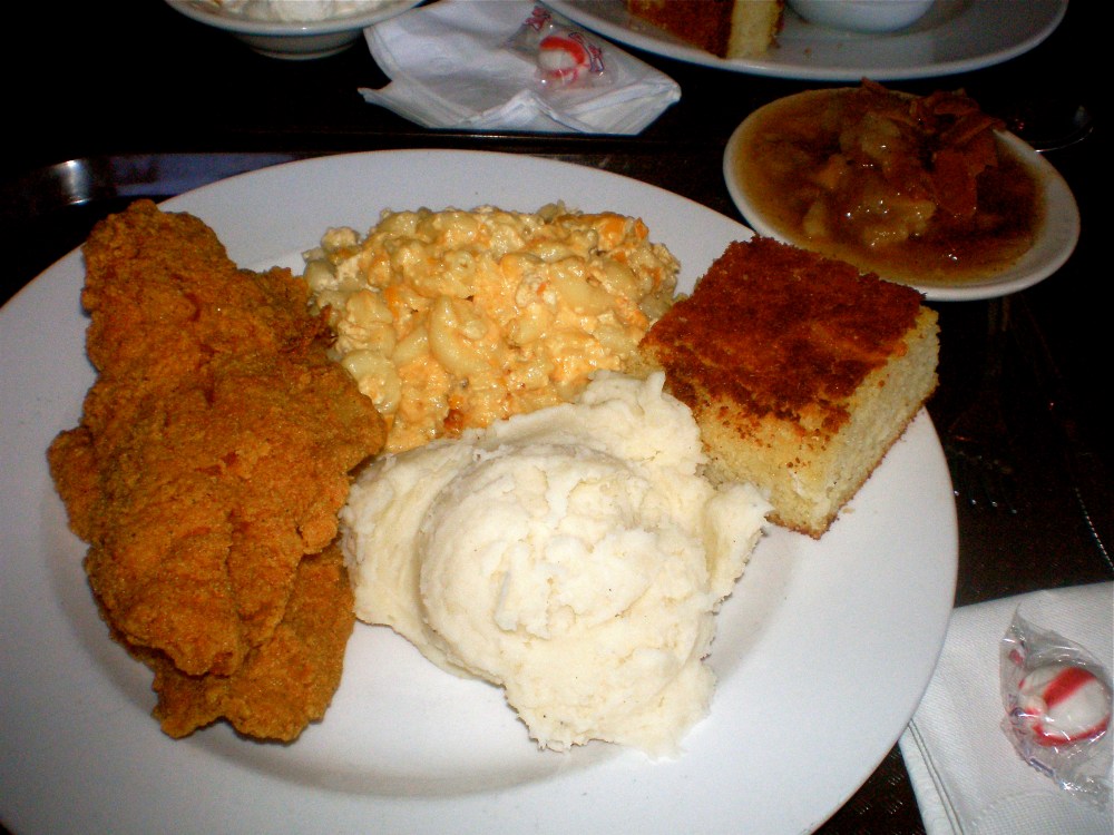 Plate of food from Sweetie Pie's
